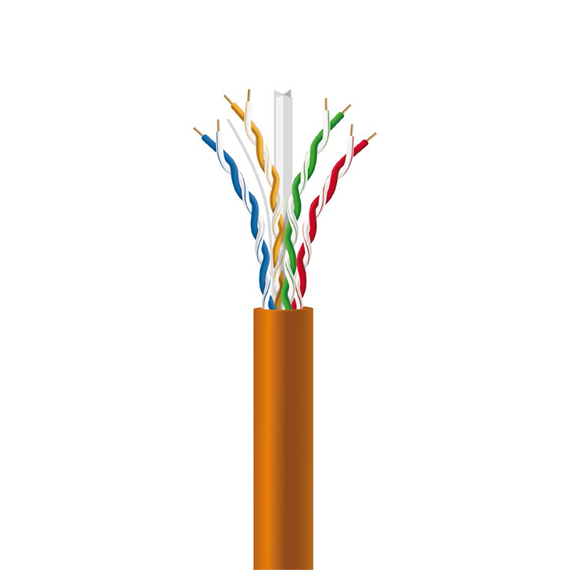 Category 6A U/UTP Cable, orange jacket,4 pair count, 1000 ft (305 m) length, reel