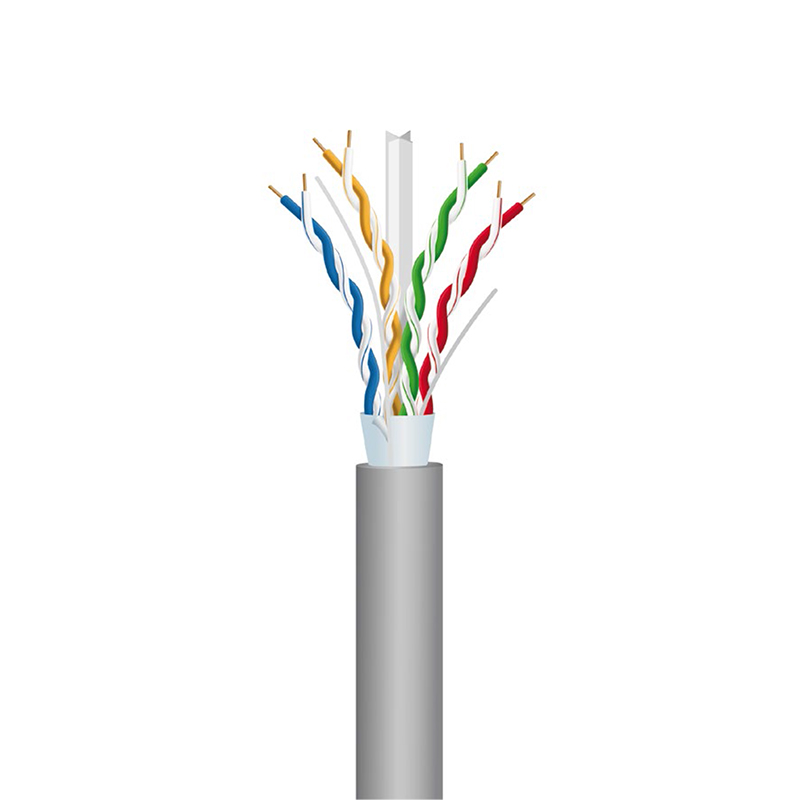 Category 6 F/UTP Cable, non-plenum,slate jacket, 4 pair count, 1000 ft (305 m)length, reel