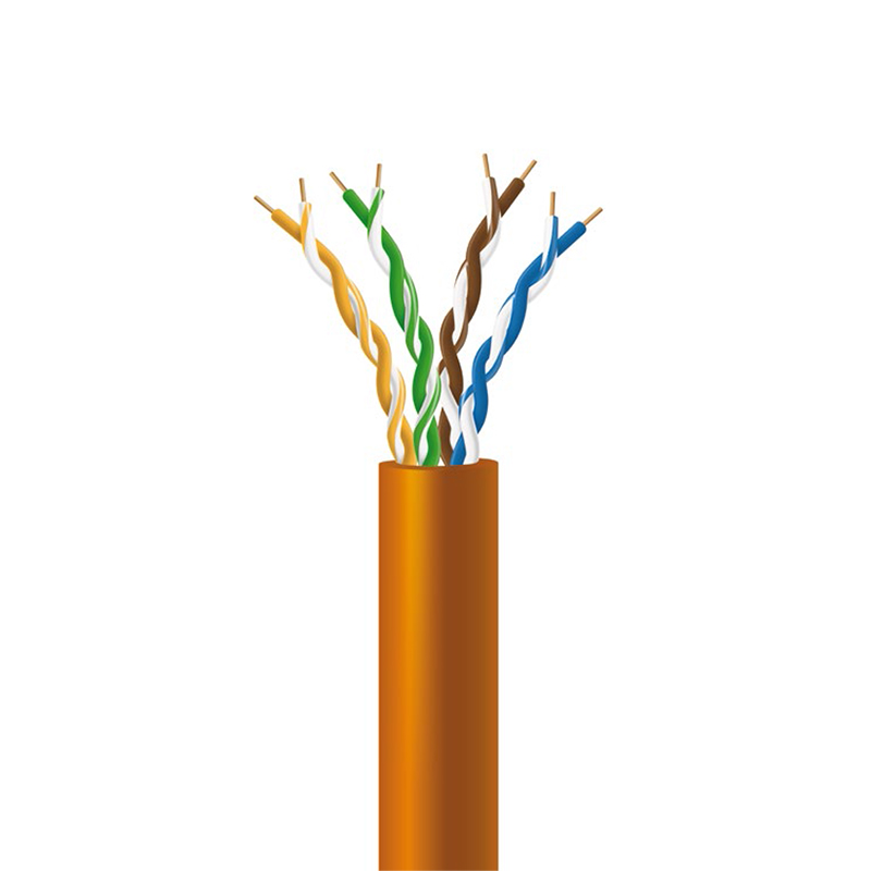 Category 5e U/UTP Cable, non-plenum CMRrated,orange jacket, 4 pair count, 1000 ft(305 m) length