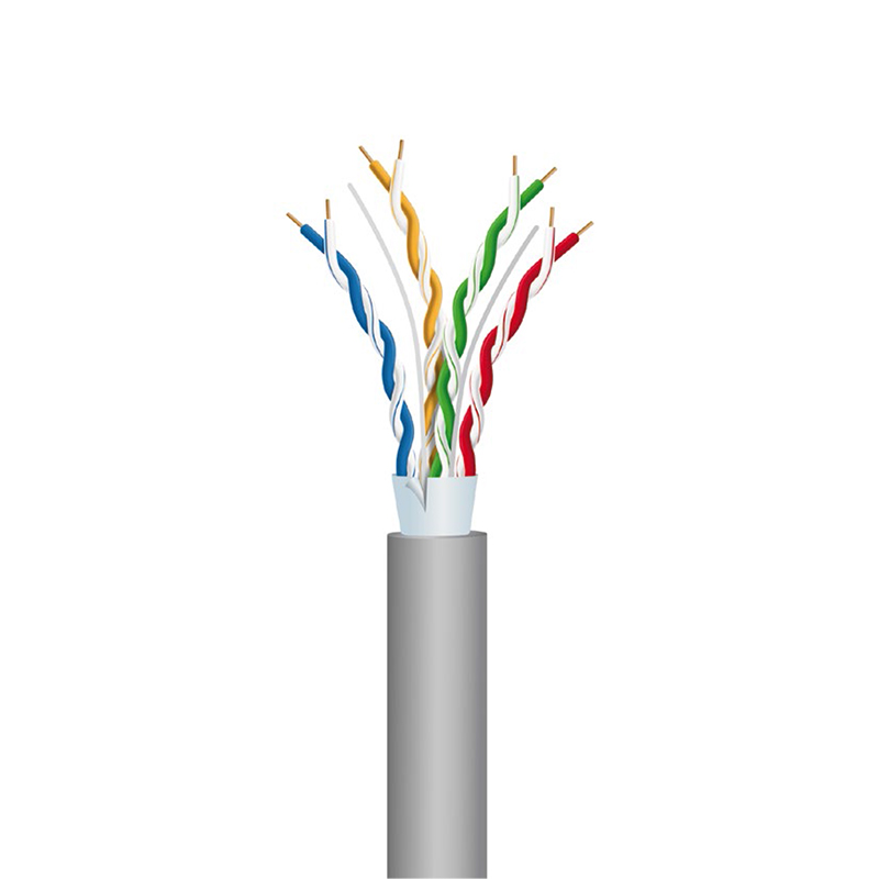 Category 5e F/UTP Cable, non-plenum,slate jacket, 4 pair count, 1000 ft (305 m)length, reel