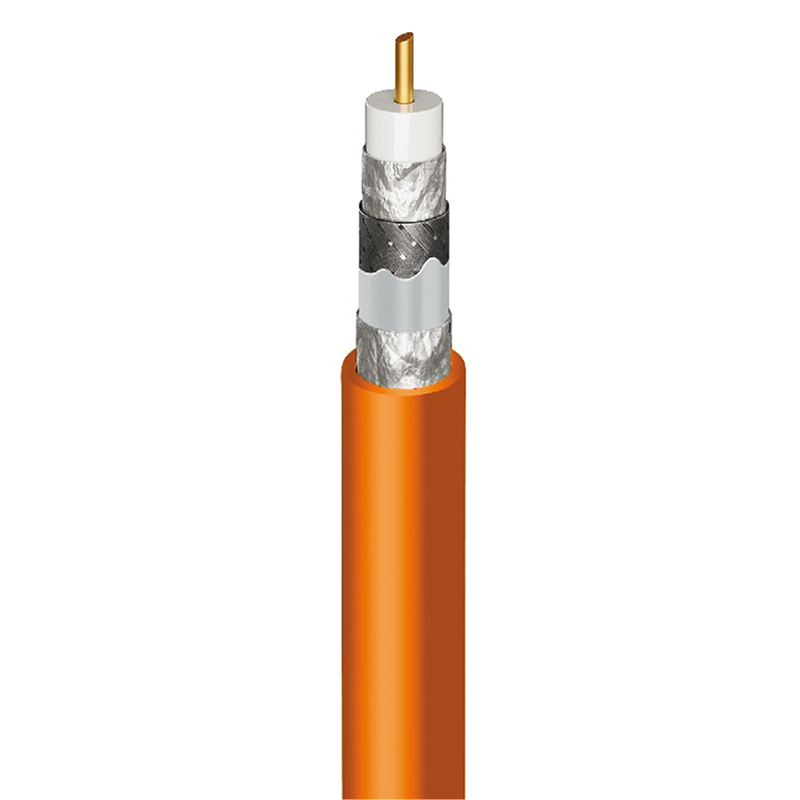 S1177TSBF01P, 75 Ohm Coaxial Drop Cable,Series 11, 77% Tri-shield Orange PE Jacket,Flooded for Underground